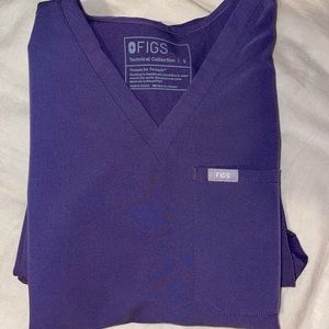 FIGS scrubs Purple Shadow size S set: One pocket Catarina top & Yola skinny pant